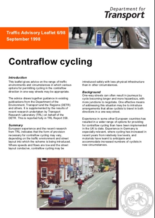 Contraflow Cycling TAL 6-98