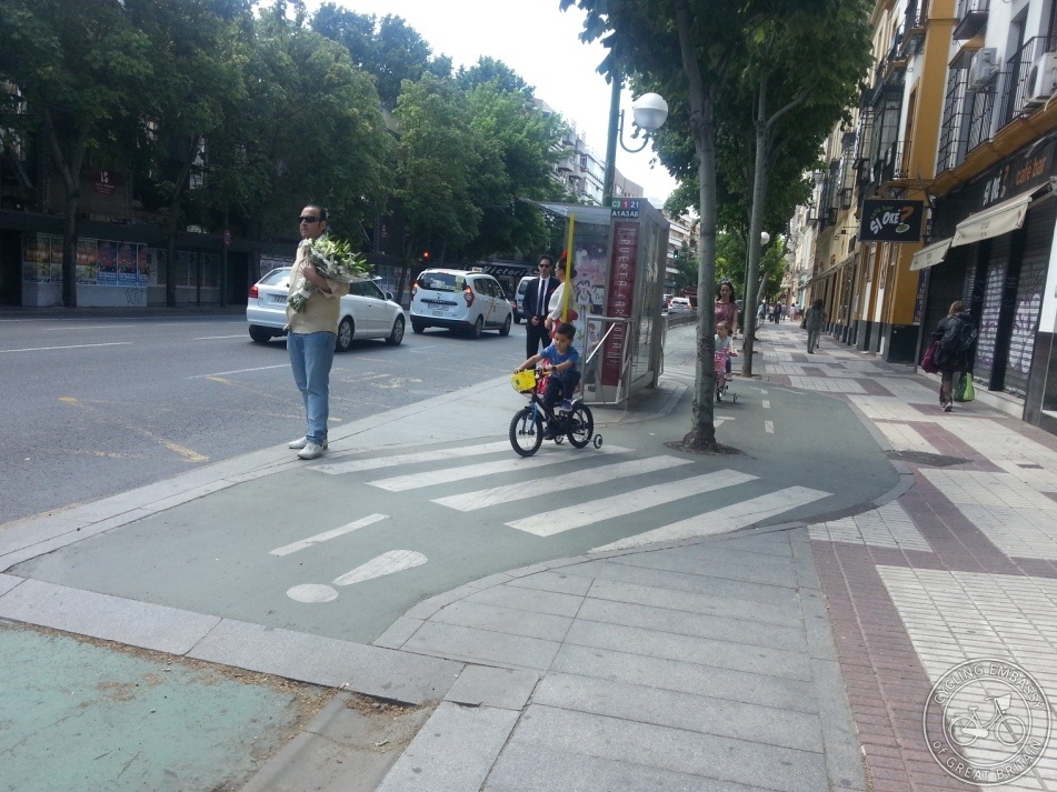 children in the bike lane